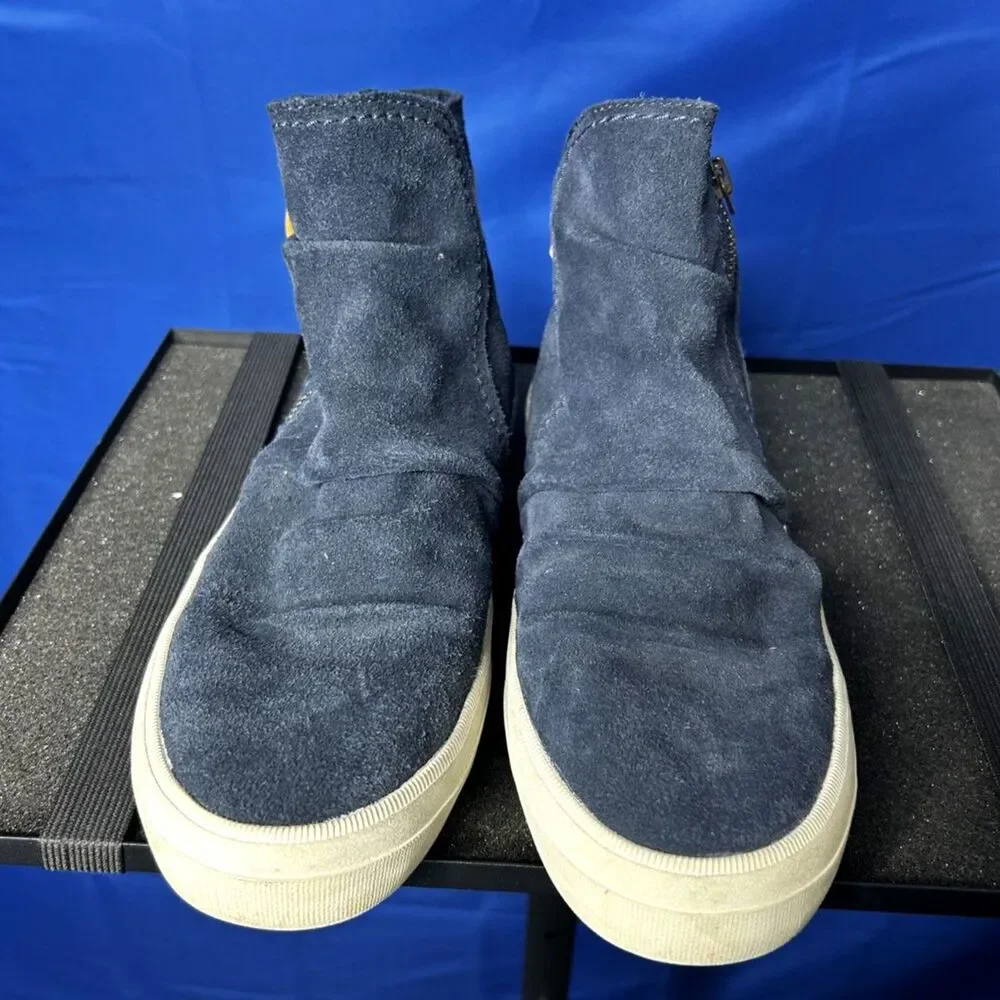 Sperry Womens Blue Top-Sider Crest Lug Zone Suede Boots Sz 9 Nautical Coastal